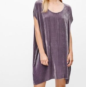 Wilfred Cranberry Velvet Floral Bouchette Dress NWT XS